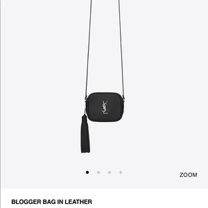 YSL Blogger Bag Crossbody Black with Silver Logo